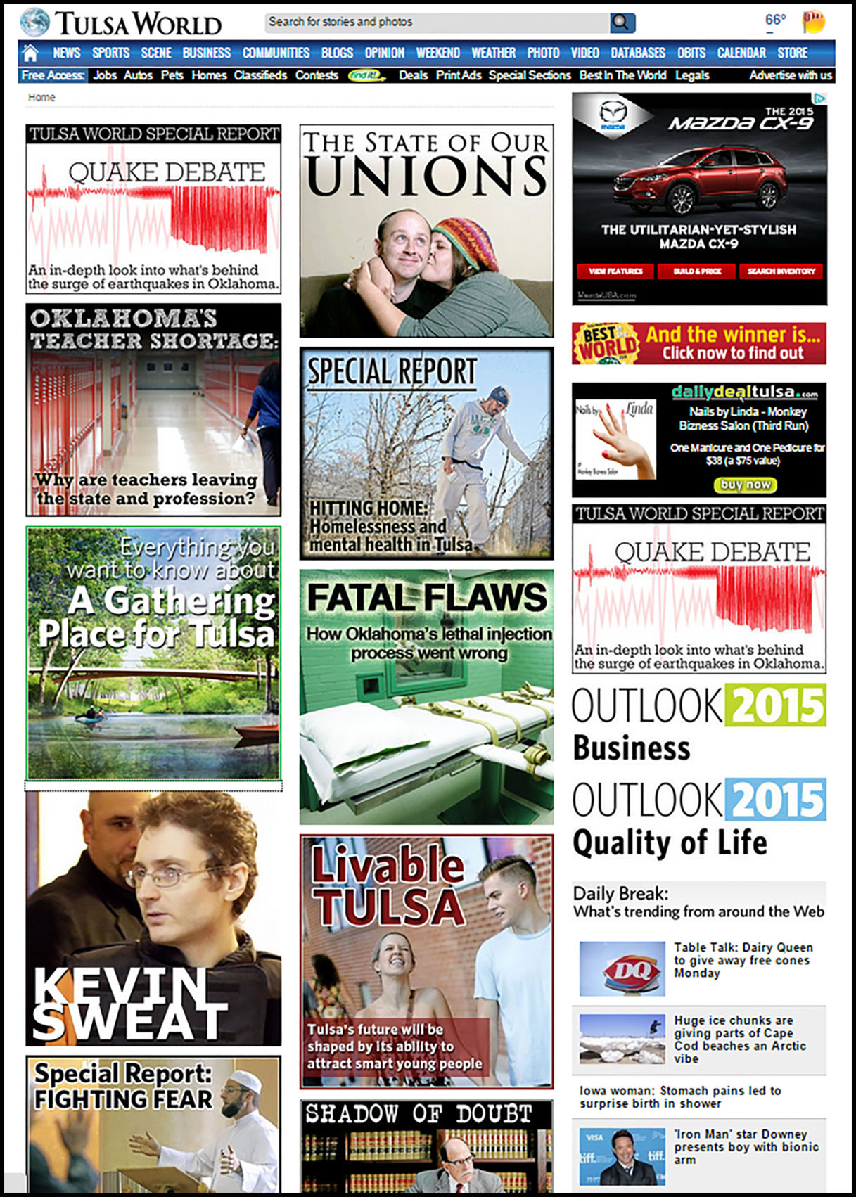 Special Reports page